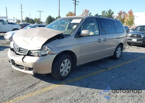 2002 Honda Odyssey Ex-L from USA, damaged, VIN 2HKRL18992H509758